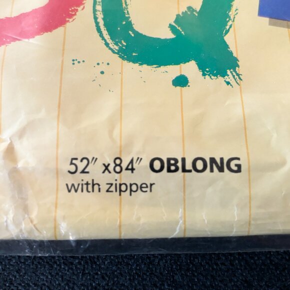 VTG 90s TOWN & COUNTRY Vinyl Tablecloth Watercolor Florals 52 x 84 NEW SEALED - Picture 4 of 8